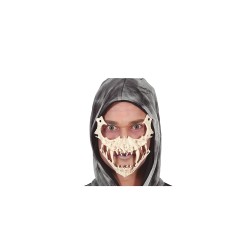 Máscara media calavera colmillos PVC | Ducaval | Envíos 24/48h